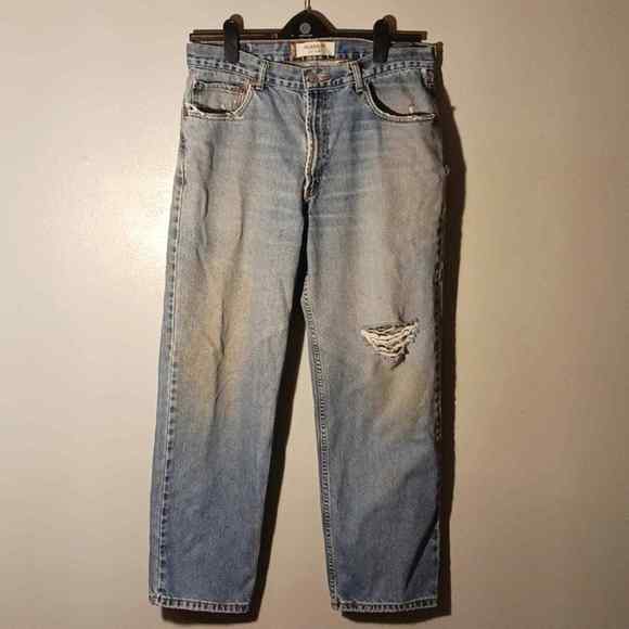 Levi's Other - Vintage men’s 550 Levi’s distressed light wash 36×30 relaxed fit 2002